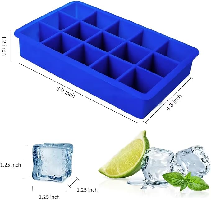 Ozera 2 Pack Silicone Ice Cube Tray, Ice Cube Trays - Image 4