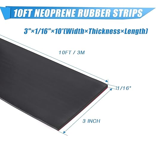 Neoprene Rubber Strips Self Adhesive Sheets, Rolls & Strips - Image 2