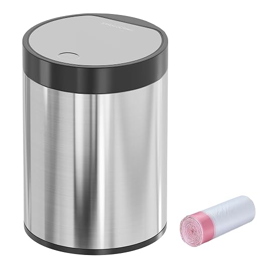 Mini Trash Can for Desk 0.4 Gallon, 1.5L Stainless Steel mini Desk Trash can by SolaceCove