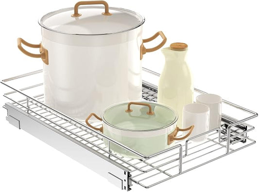 LOVMOR Pull Out Cabinet Organizer 14½" W x 21½" D, Kitchen Cabinet Pull Out by LOVMOR
