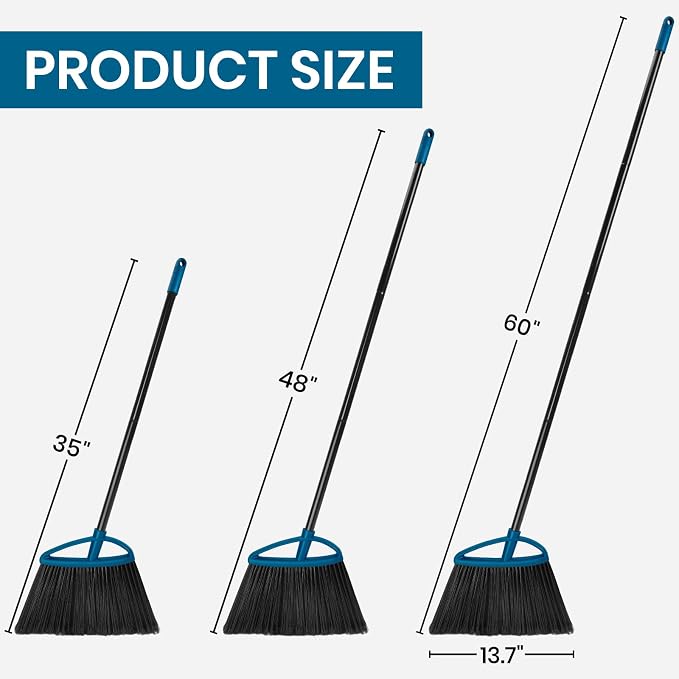 MAVRIZ 3 Pack Heavy Duty Broom Outdoor - Image 6