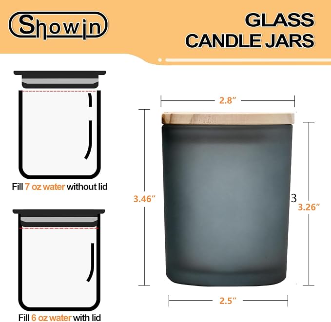 Thick Candle Jars for Making Candles 12 Pcs, 7 OZ Empty Jars - Image 7