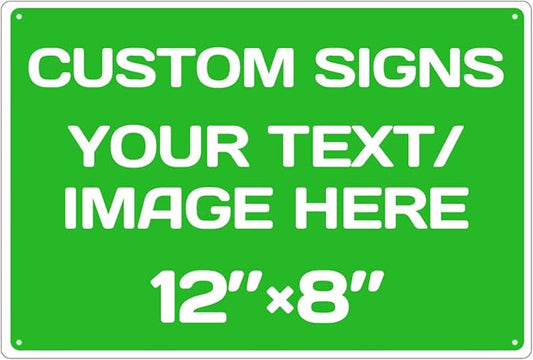 Repaly Personalized signs, Aluminum Weatherproof Metal Sign Multiple Sizes by Repaly