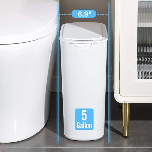 Cesun Motion Sensor Trash Can, 5 Gallon Automatic Bathroom Garbage Can - Image 3