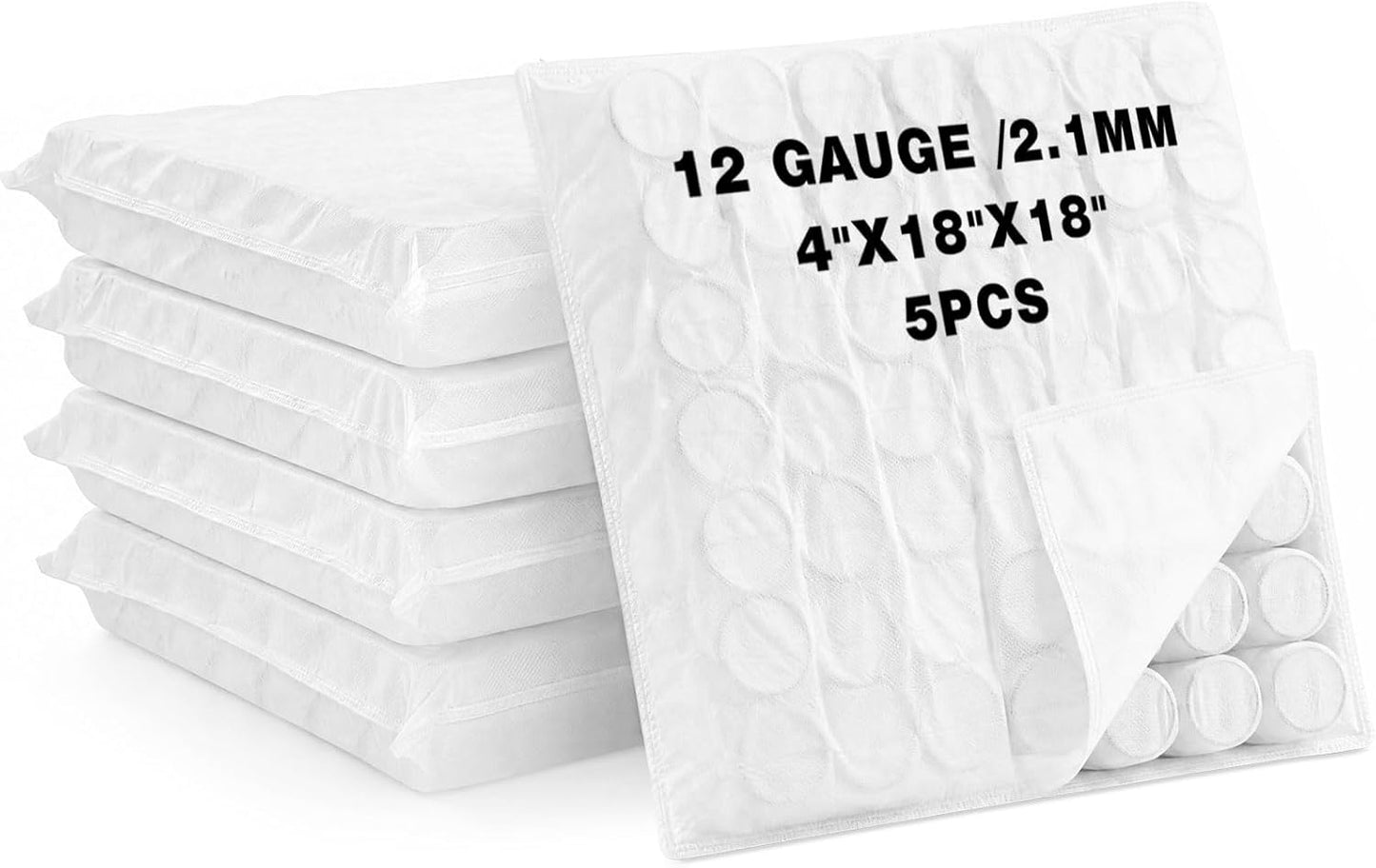 12 Gauge 5 Pocket Spring Unit, Upholstery Springs with Hog Rings, Coil Spring Set for Furniture Repair, Innerspring Unit for Mattress Sofa Couch Replacement