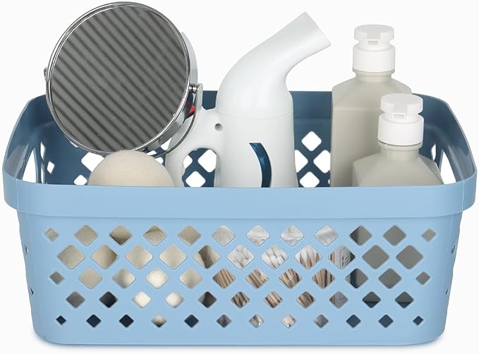 Glad Plastic Storage Basket Set, Value Pack of 6 | Open Storage Bins