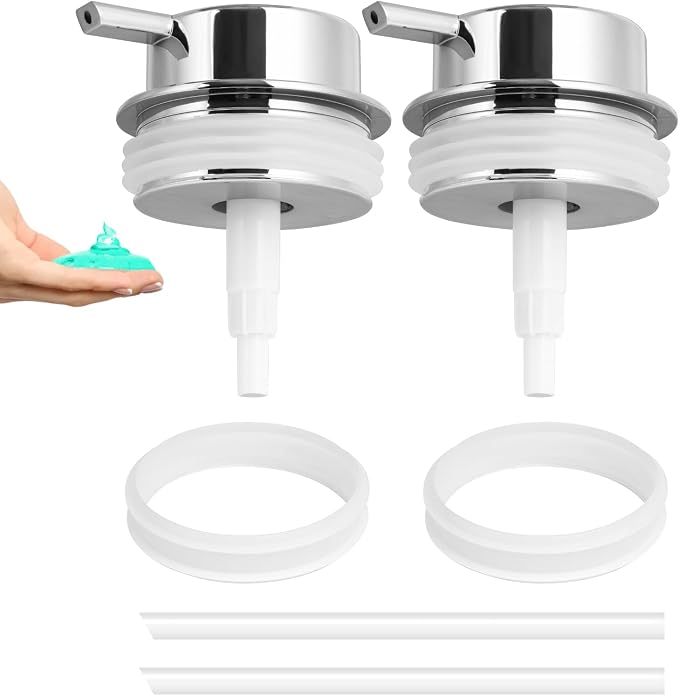 Liquid Soap Dispenser Pump 2pcsHead Replacement Spare Plastic Pump Bathroom by TOOZFO