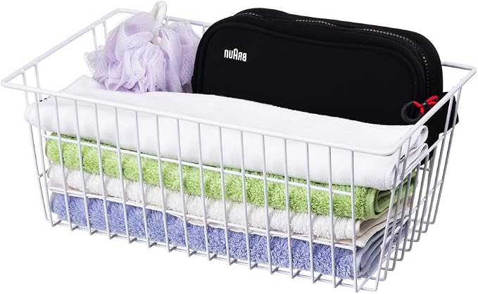 SANNO Freezer Baskets Pantry Storage Bins, Farmhouse Wire Storage Baskets - Image 6