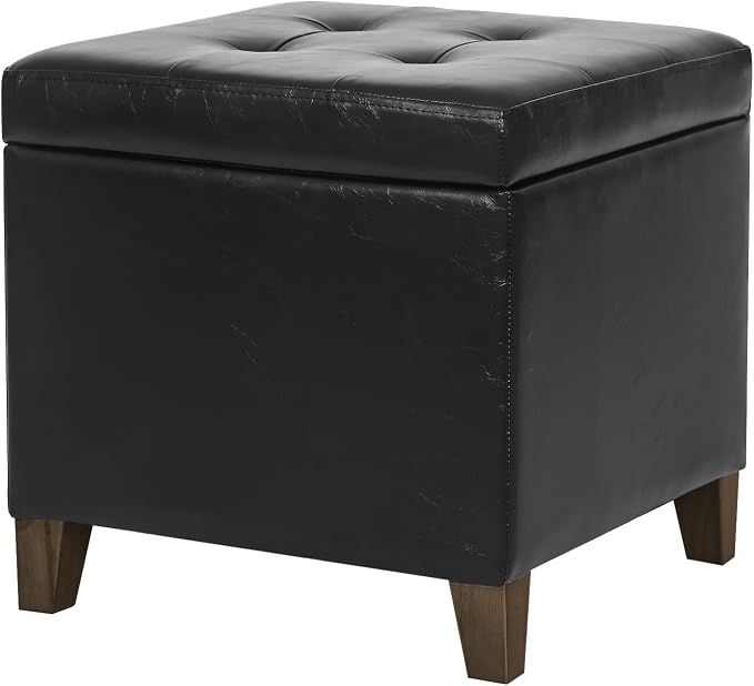 Adeco Faux Leather Storage Ottoman Bench by Adeco