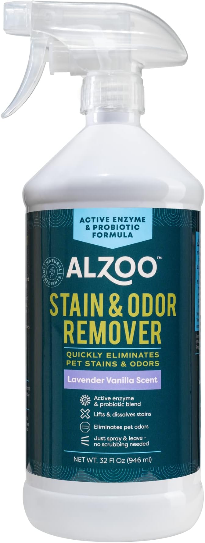 ALZOO Stain & Odor Remover, Quickly Lifts & Dissolves Pet Stains & Helps by ALZOO