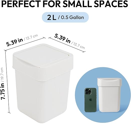 carrotez Mini Trash Can, Countertop Trash Can - Image 5