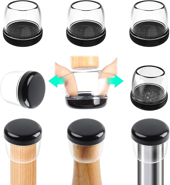 Ezprotekt 24 Pcs Clear Chair Leg Sliders by VisittheEzprotekt