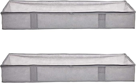 Amazon Basics Under Bed Fabric Zipper Blanket Storage Container Bags by AmazonBasics