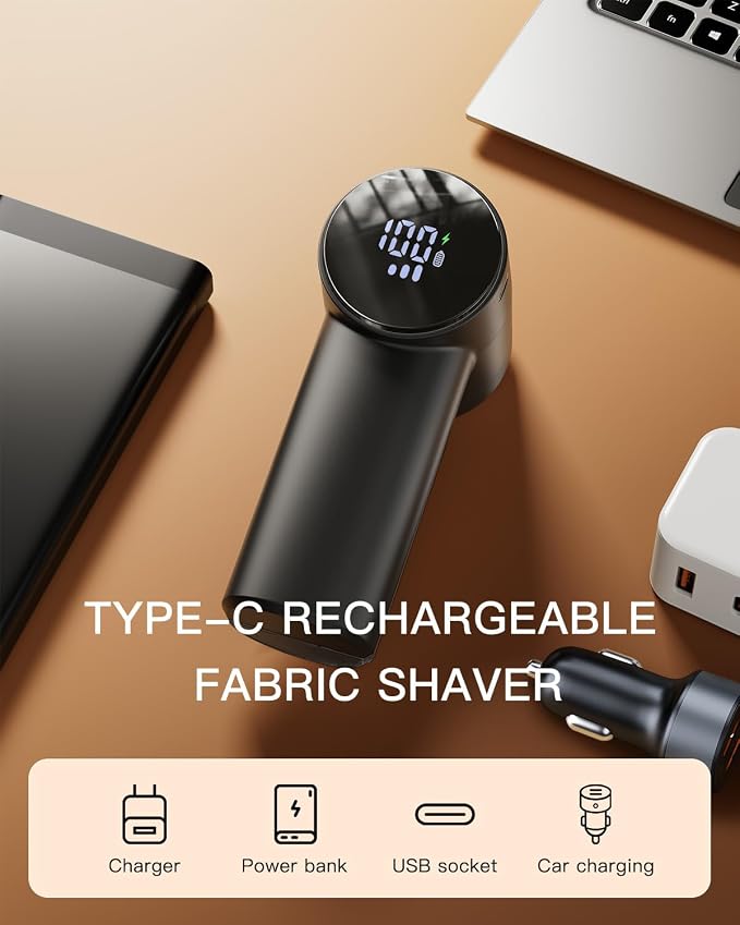 Electric Lint Remover and Fabric Shaver, Rechargeable Clothes Shaver - Image 7
