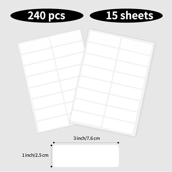 Blank Removable Labels, 1x3 Inch White Freezer Labels - Image 5