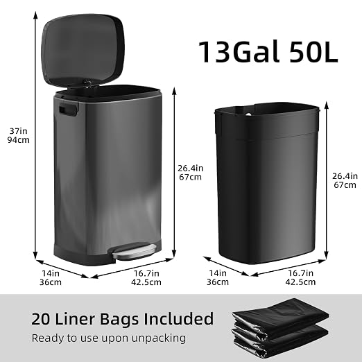 KUK 13 Gallon Kitchen Trash Can - Image 7