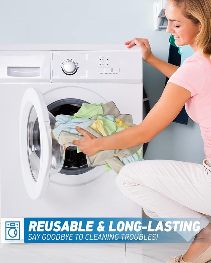 Microfiber Cleaning Cloth Grey-24Pcs 2100 Series Ultra Soft Highly Absorbent - Image 5