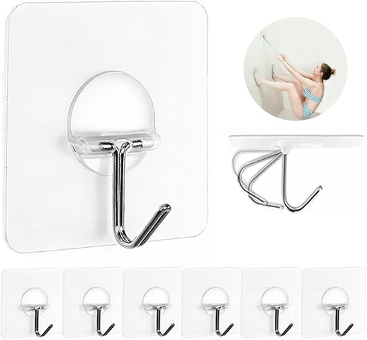 JINSHUNFA Adhesive Wall Hooks for Hanging Heavy Duty Towel Coat Hooks by JINSHUNFA