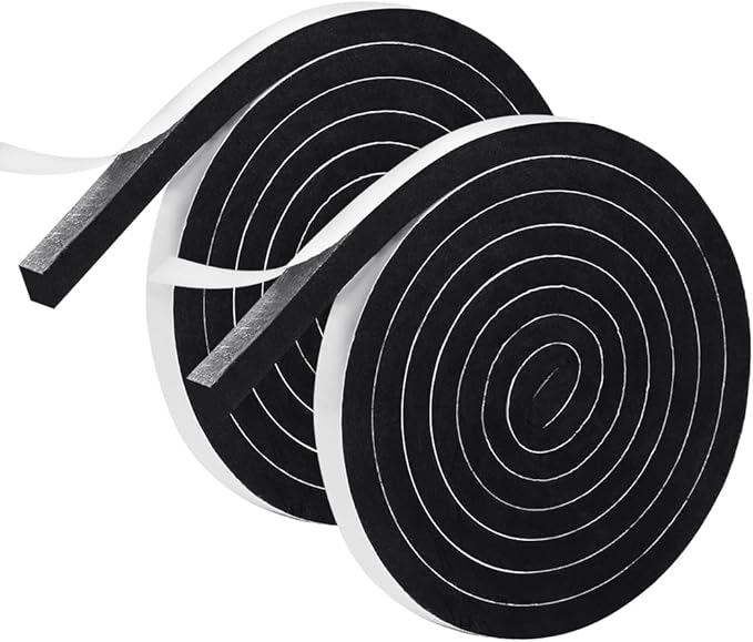 Weather Stripping Door Seal, 1/2 Inch Wide X 3/8 Inch High Density Foam Tape by YIJUHOU
