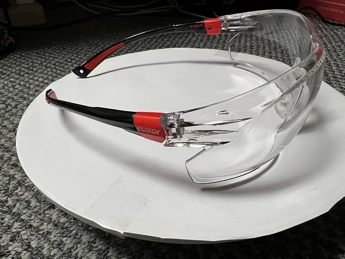 Red Frame Safety Glasses Goggles - Image 3