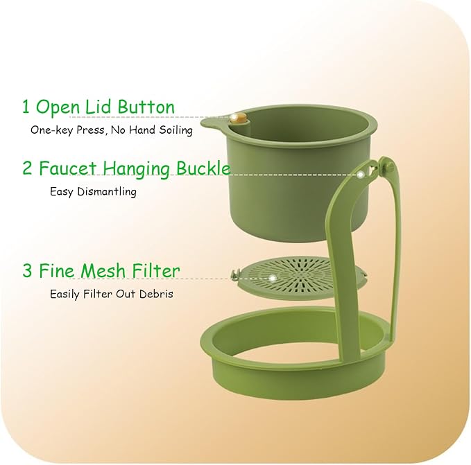 Sink Strainer Basket, Hanging Kitchen Sink Strainer Basket, Press to Dump - Image 7