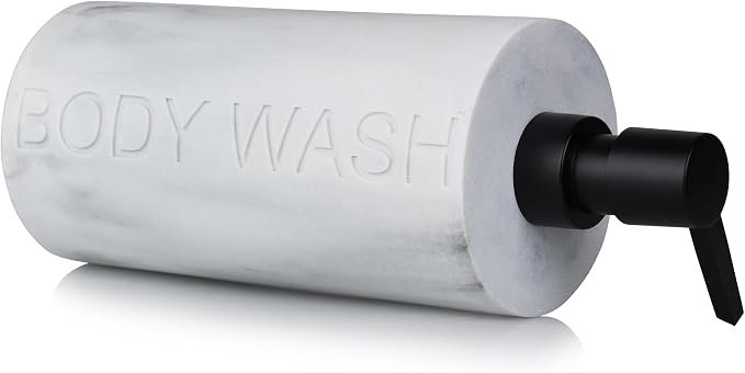White Body Wash Dispenser Luxurious Refillable Pump Bottle - Image 2