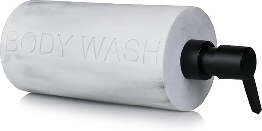 White Body Wash Dispenser Luxurious Refillable Pump Bottle - Image 2
