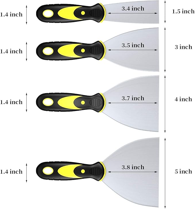 DEKEones Putty Knife Scrapers, Spackle Knife, Metal Scraper Tool - Image 3