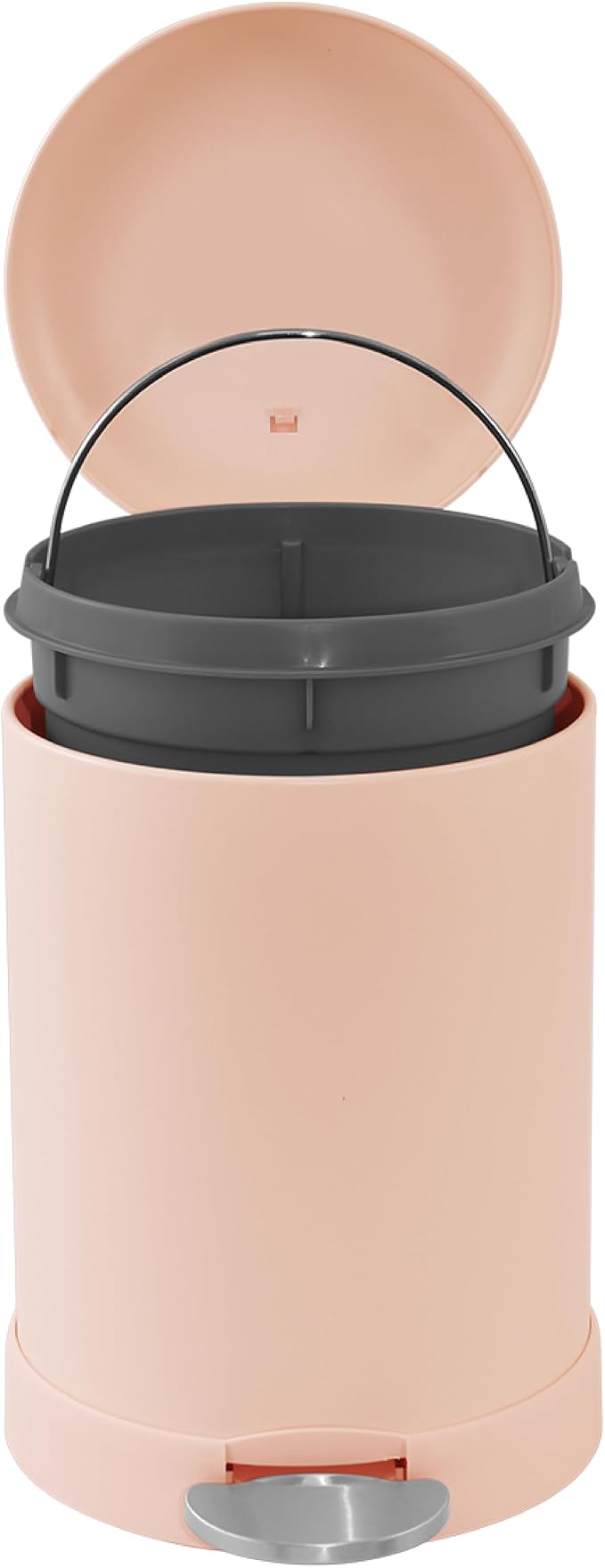 Glad Small Trash Can, 1.2 Gallon | Round Stainless Steel Garbage Bin - Image 3