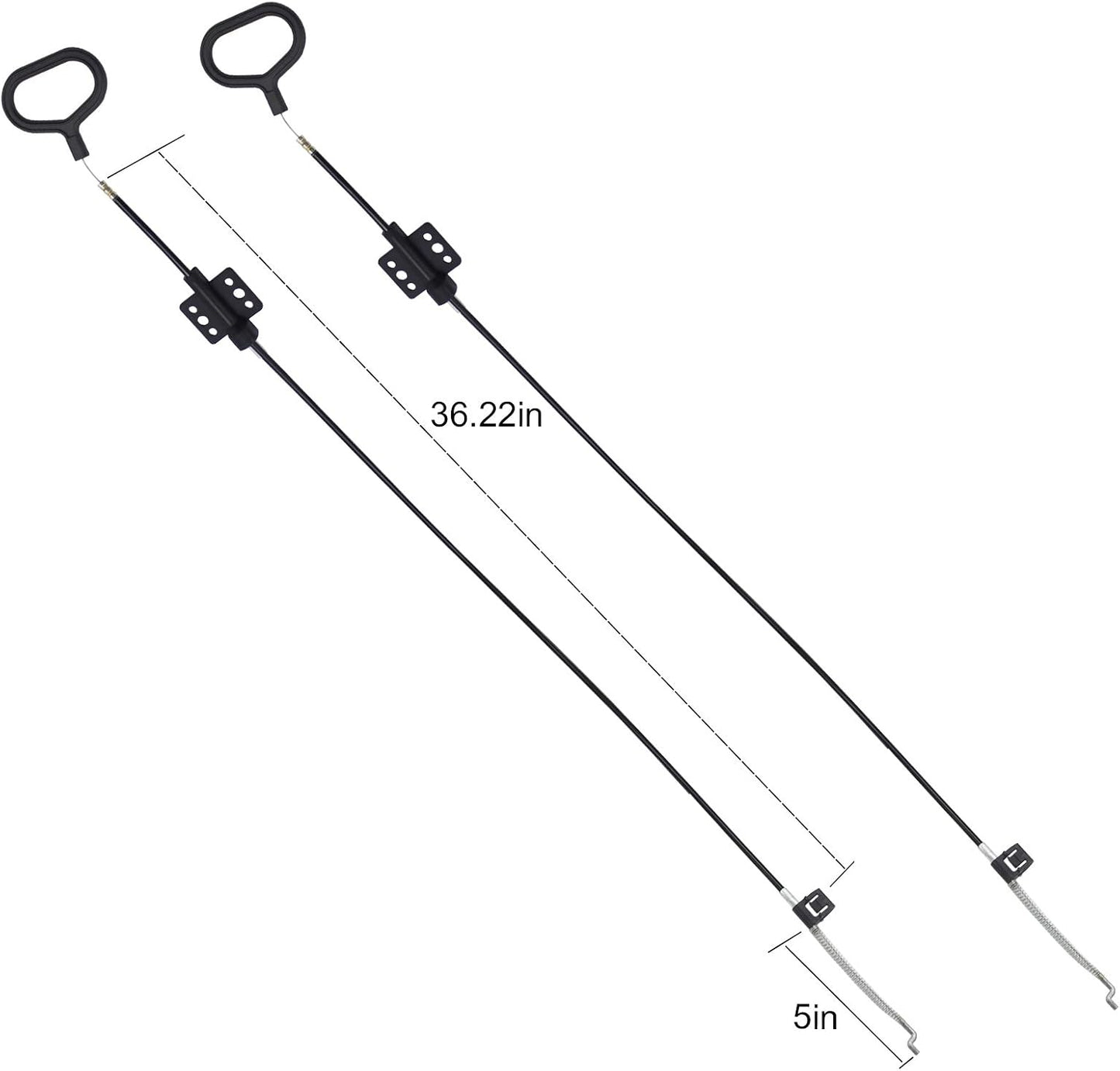 Nonley Sofa Recliner Cables, 2 Pack Couch Release Cables Recliner Replacement Parts D Ring Couch Recliner Pull Handle, Hook Exposed Cable with S Tip for Sofa, Black