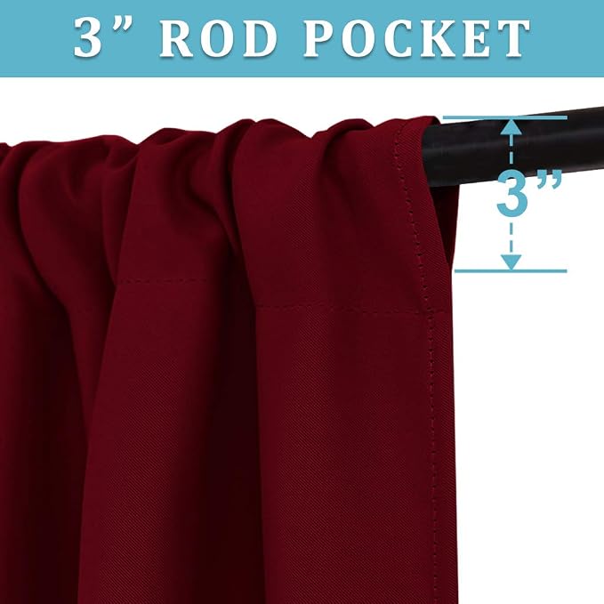 RYB HOME Blackout Curtains 63 inches Long - Image 2