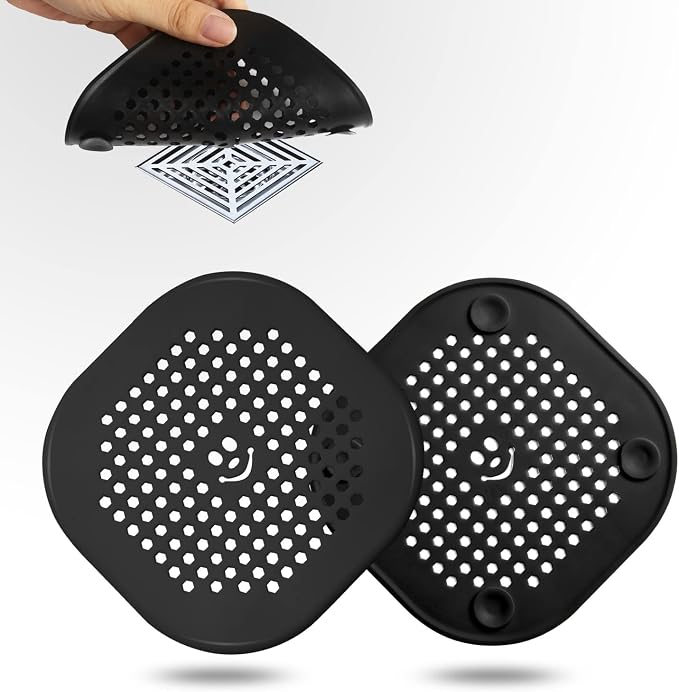 2 Pack Shower Drain Hair Catcher Silicone Drain Protector Hair Stopper - Image 6