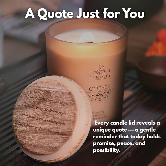 Coffee Candle - 9.7oz Frosted Jar Candles - Image 5