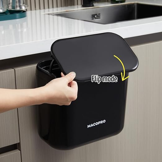 Hanging Small Trash Can with Lid Under Sink - Image 7