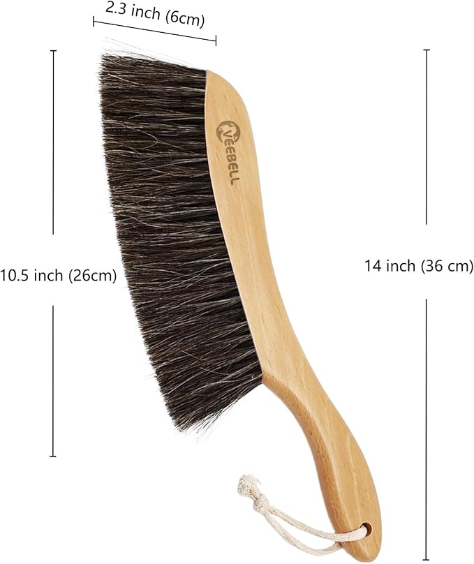 Horse Hair Brush Hand Broom Dusting Brush - Image 2