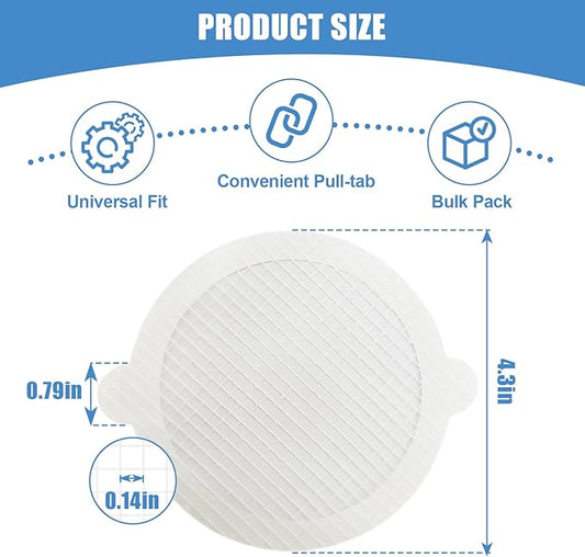 30 Pack Disposable Shower Drain Hair Catcher Hair Trap Drain Covers 4.3” - Image 2
