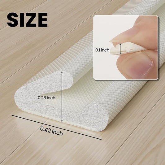 V Shape Foam Weather Stripping Door Frame Seal Strip 33FT White, Draft Stopper - Image 2