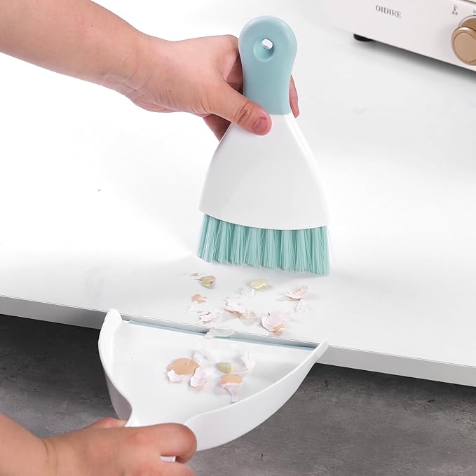 NACENA Mini Dustpan and Brush Set, Small Broom and Dustpan Set Dust Pan and - Image 3