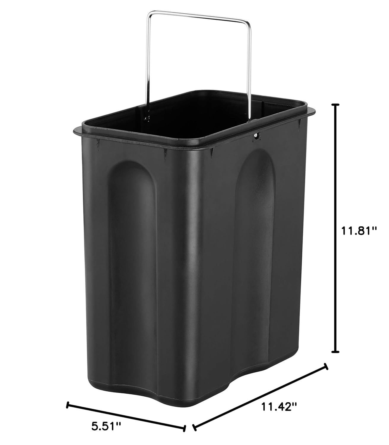 BLACK+DECKER BXBN0005GB 5L Metallic Grey Pedal Bin with Soft Close Lid, Stainless Steel, 30cm x 14cm x 29cm