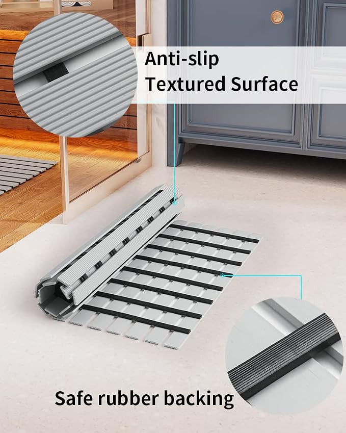 PADOOR Shower-Mat Non Slip, Heavy Duty Bathtub-Mat Curlable Quick Drain Sturdy - Image 2