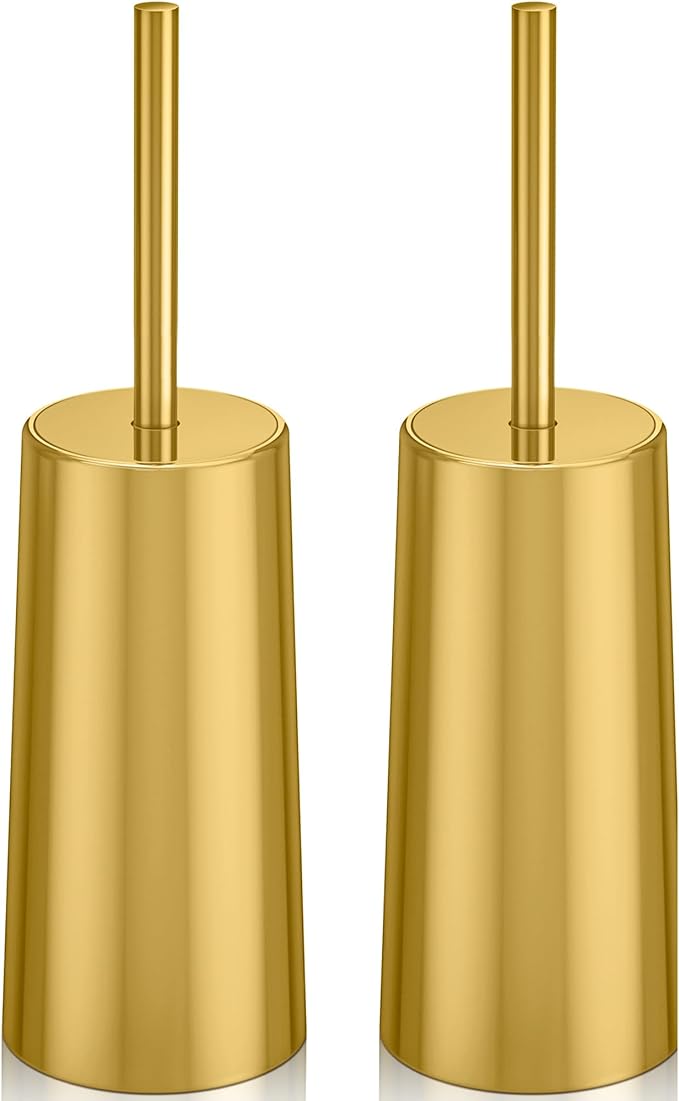 Toilet Brush and Holder, 2 Pack Toilet Brush Stainless Steel, Toilet Bowl Brush by Unknown