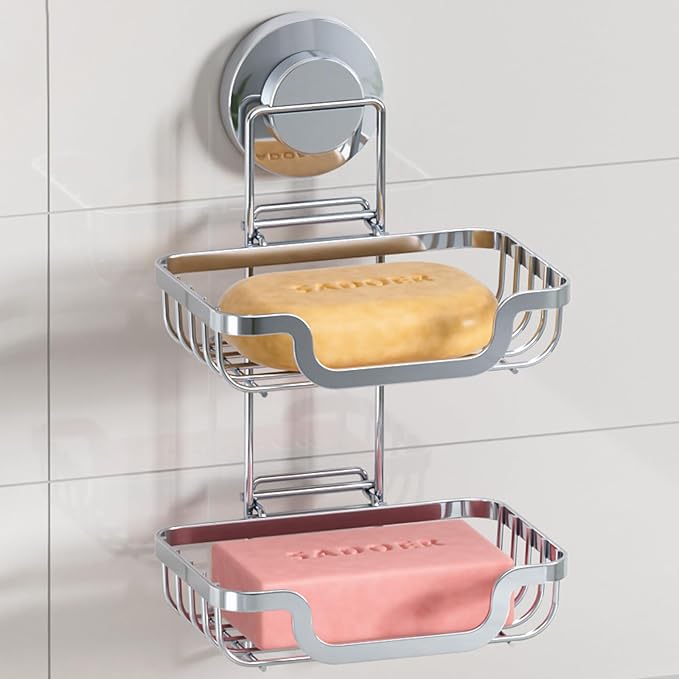 LEVERLOC 2 Tier Soap Holder, Soap Bar Dish by LEVERLOC