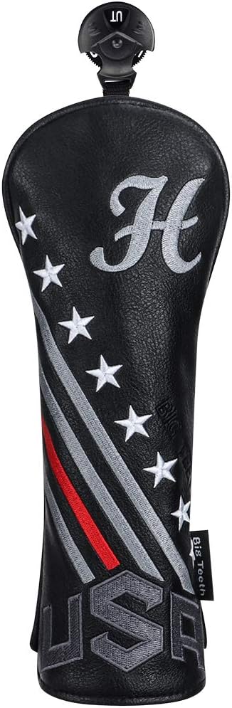 Big Teeth Golf Cover USA Stripe and Star Headcover Covers, Driver Fairway Wood by BigTeeth