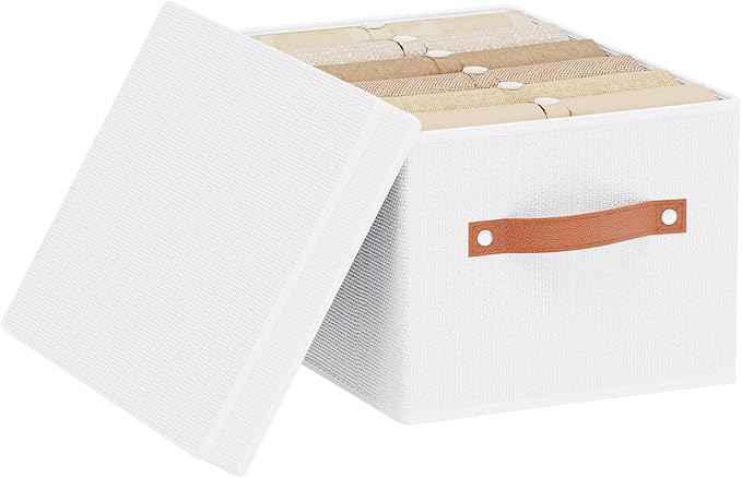 Fabric Storage Bins, 7.1 x 9.1 x 13 Inch Clothes Boxes by YheenLf