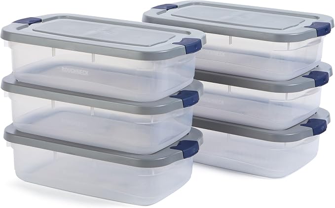 Rubbermaid Roughneck Clear 31 Qt/ 7.75 Gal Storage Containers, Visible Base by Rubbermaid