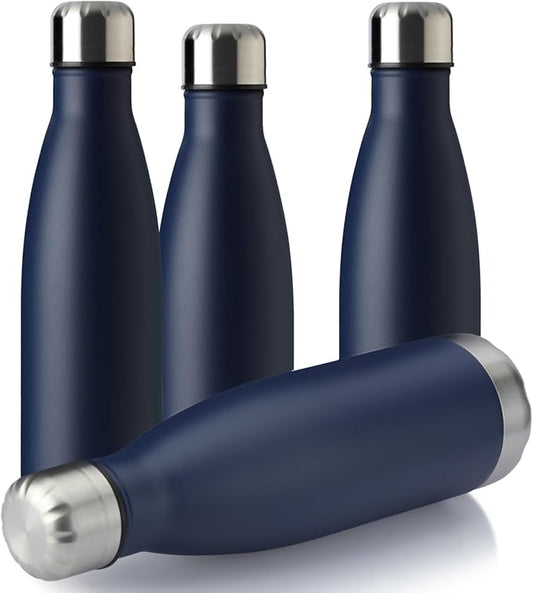 MEWAY 17oz Sport Water Bottle 4 Pack Vacuum Insulated Stainless Steel by MEWAY