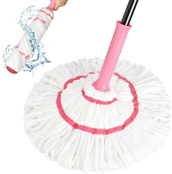 Self-Wringing Twist Mop for Floor Cleaning, 57” Long Handle Heavy Duty by XXFLOWER