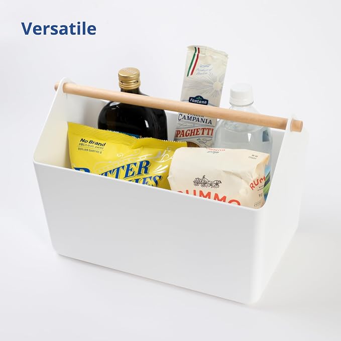 BLUE GINKGO Large Storage Basket – Plastic Caddy - Image 3