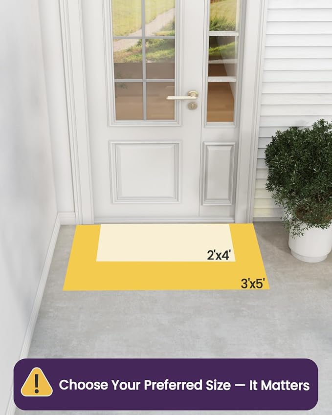 DEXI Front Door Mat Outside Entrance, Heavy Duty Non Slip Low Profile Doormat - Image 2