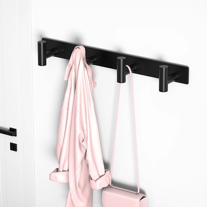 PMMASTO Coat Rack Wall Mounted, 4 "T Shaped Wall Hooks - Image 5